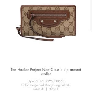 Authentic Gucci x Balenciaga wallet, The Hacker Project Neo Classic wallet